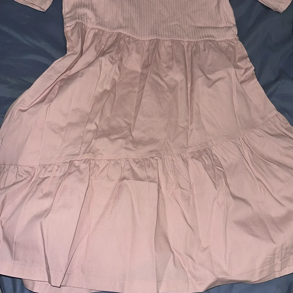 GAP Kids Ribbed Tier Pink Dress